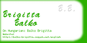 brigitta balko business card